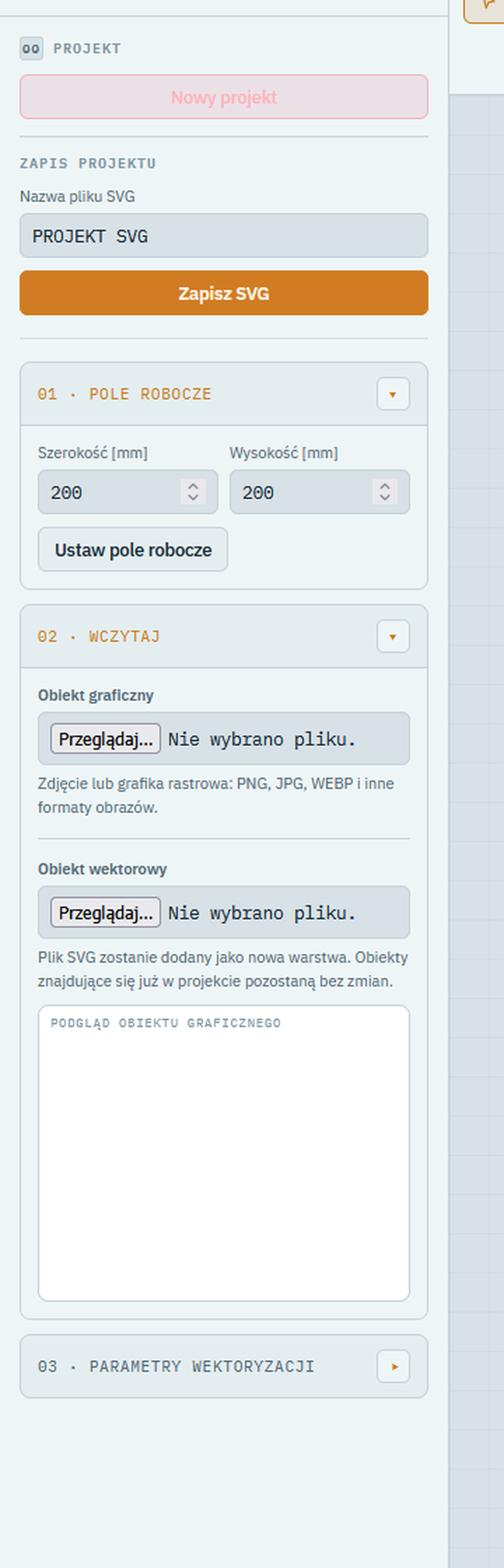 Lewy panel SVG STUDIO